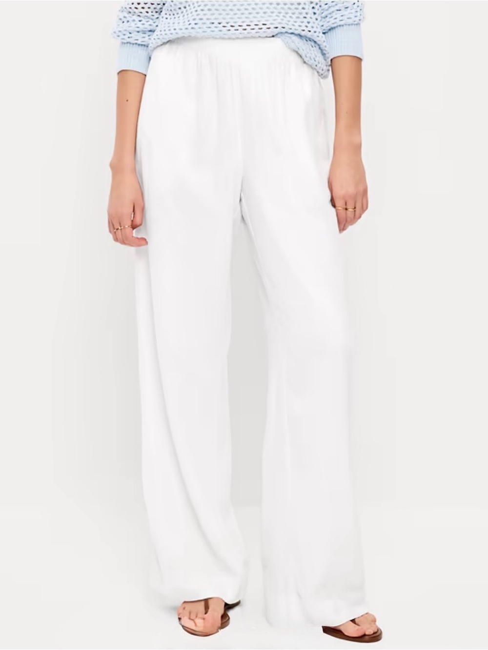 Old Navy High-Waisted Linen-Blend Super Wide-Leg Pants sz XXL